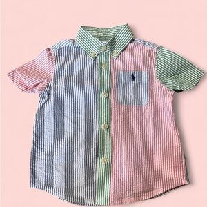 Ralph Lauren Kids Striped Shirt - Blue, Pink, Green